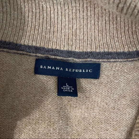 Banana Republic Camel Button Up Collar Sweater - Picture 2 of 4